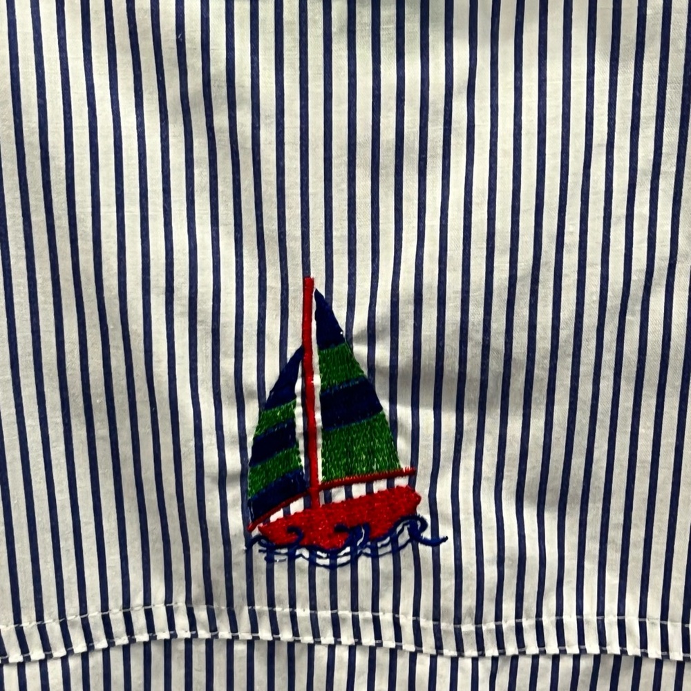 Quacker Factory Nautical Embroidered Button Down … - image 3
